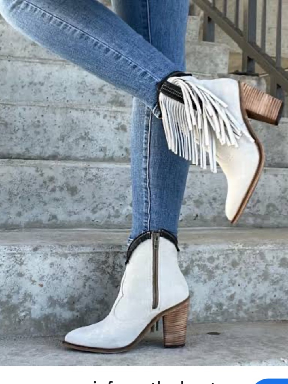 Lucchese Sofia Grey suede fringe western booties 8.5
